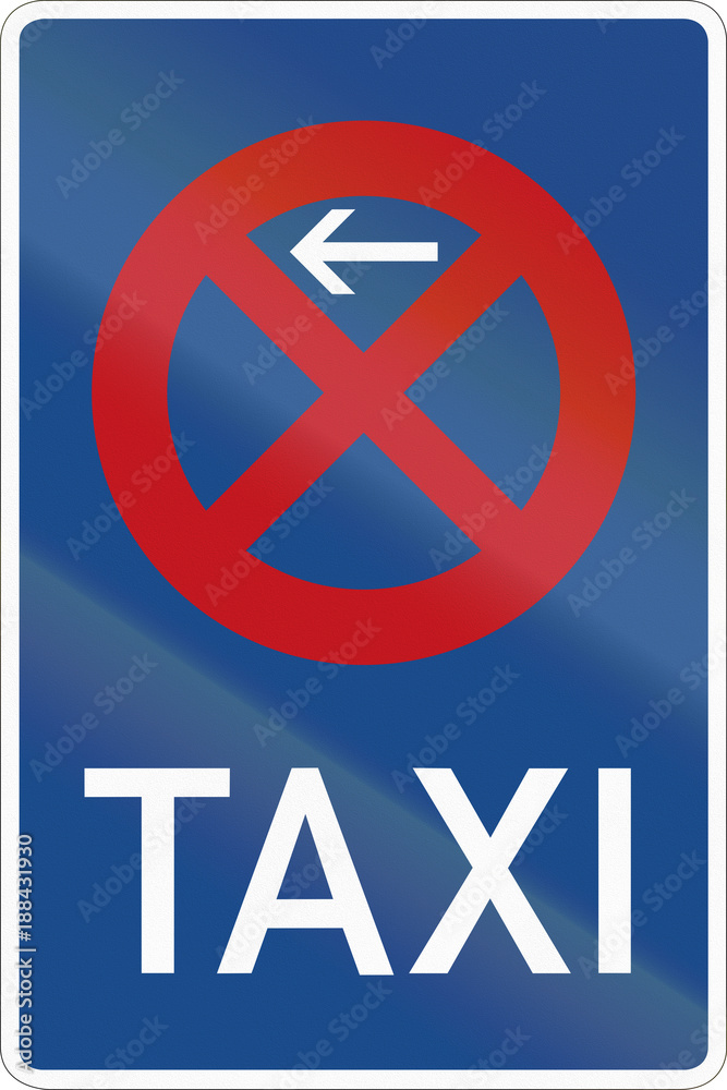 German road sign - Taxi rank - No Stopping German road sign - Taxi rank - No Stopping