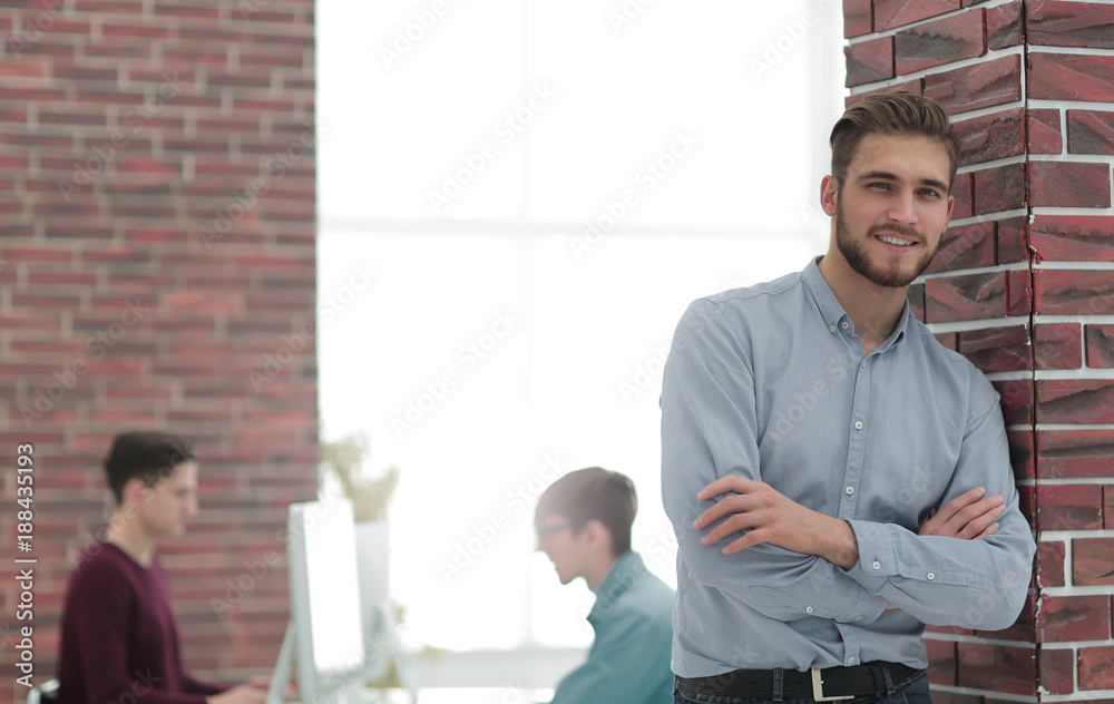 Handsome smiling confident businessman portrait. Handsome smiling confident businessman portrait.
