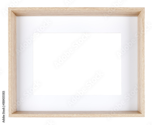 Bild auf Leinwand Empty picture frame in a wood grain moulding
