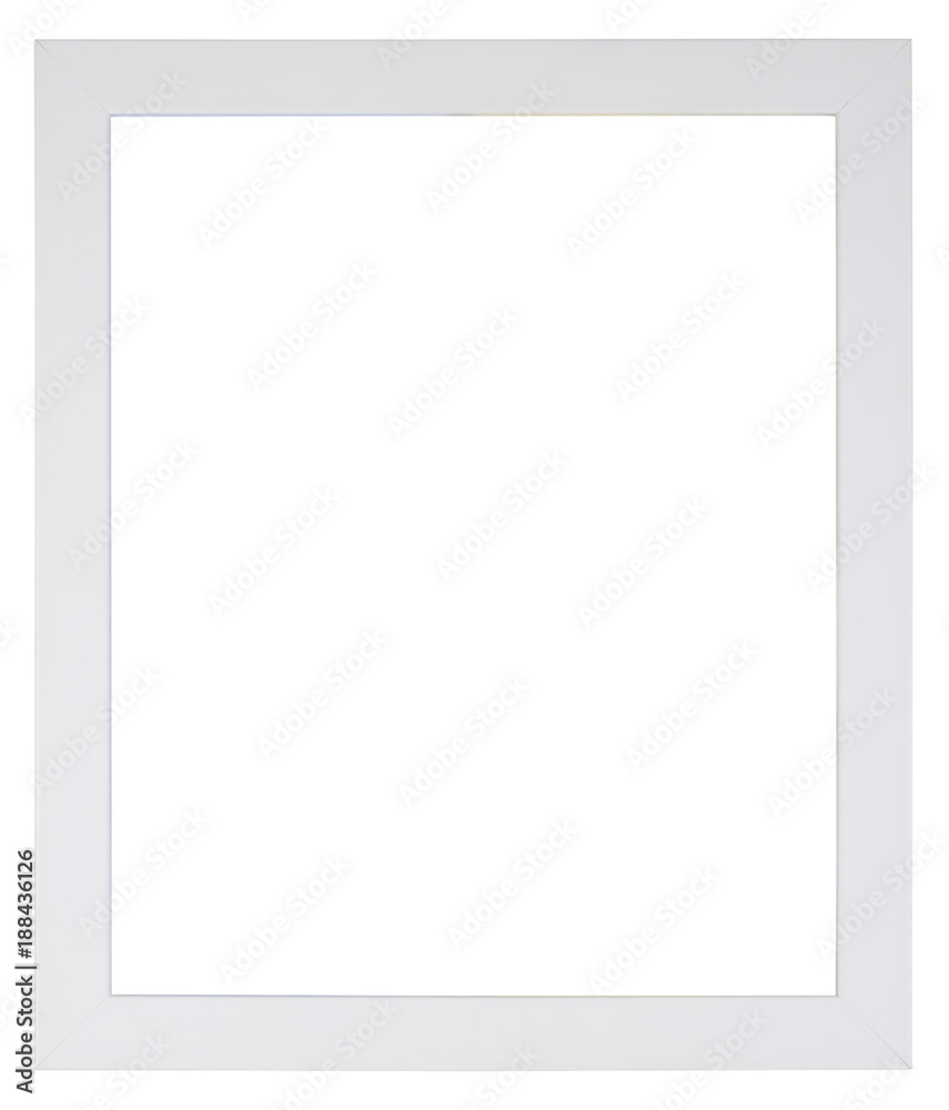 Empty picture frame in plain white high gloss finish Empty picture frame in plain white high gloss finish