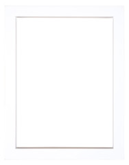 Empty picture frame in plain white high gloss finish