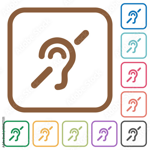 Hearing impaired simple icons