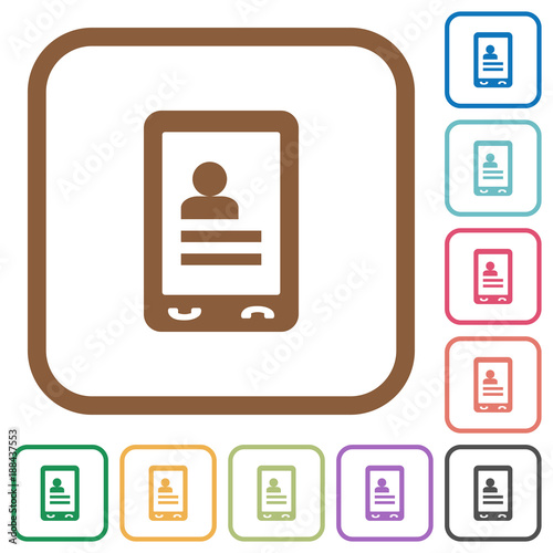 Mobile contacts simple icons