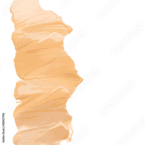 Cosmetic concealer smear strokes on transparent background, tone cream smudged Vector.