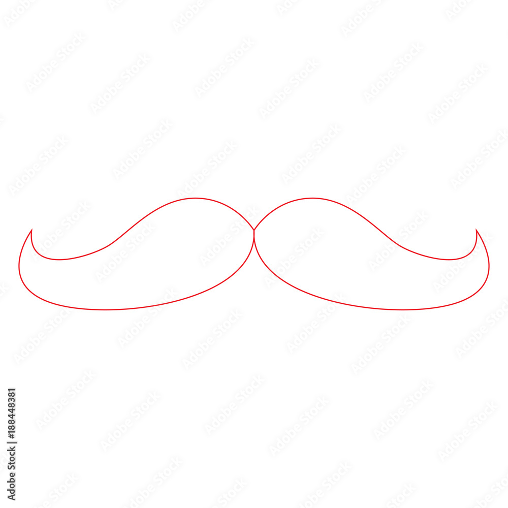 Isolated mustache icon