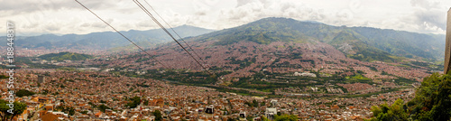 Foto Panorama over Medellin, Colombia.