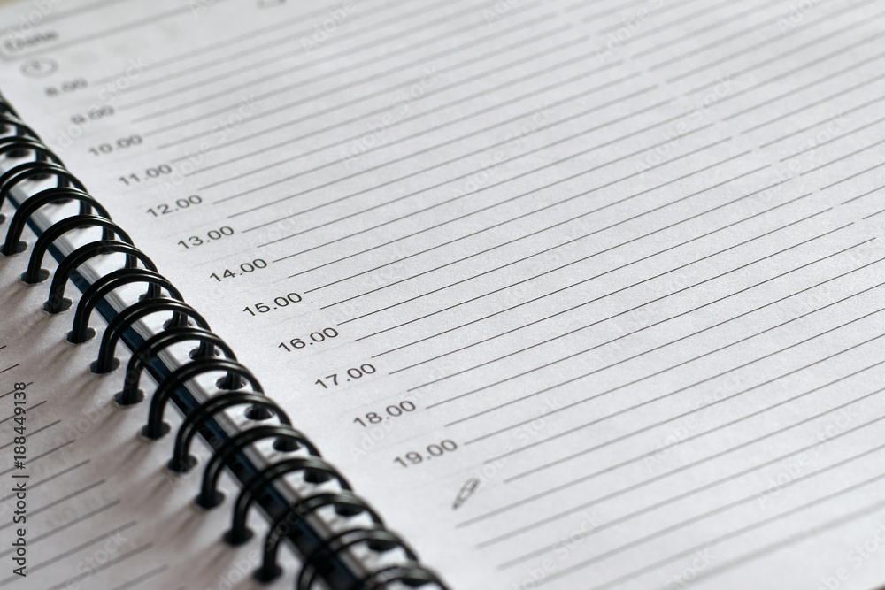 page of a notepad with the rings page of a notepad with the rings