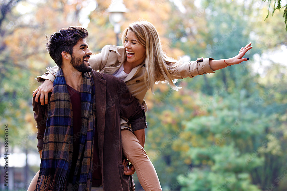 Fototapeta premium Couple enjoying outside