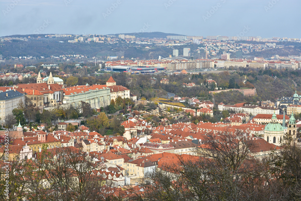 Panorama of Prague. Novo Mesto District.