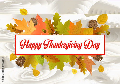 Vector illustration poster for autumn Thanksgiving day sale. Vector illustration.