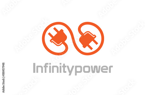 Free Download Creative Infinity Cable Plug Energy Logo Design Symbol Illustration - GFXLoad