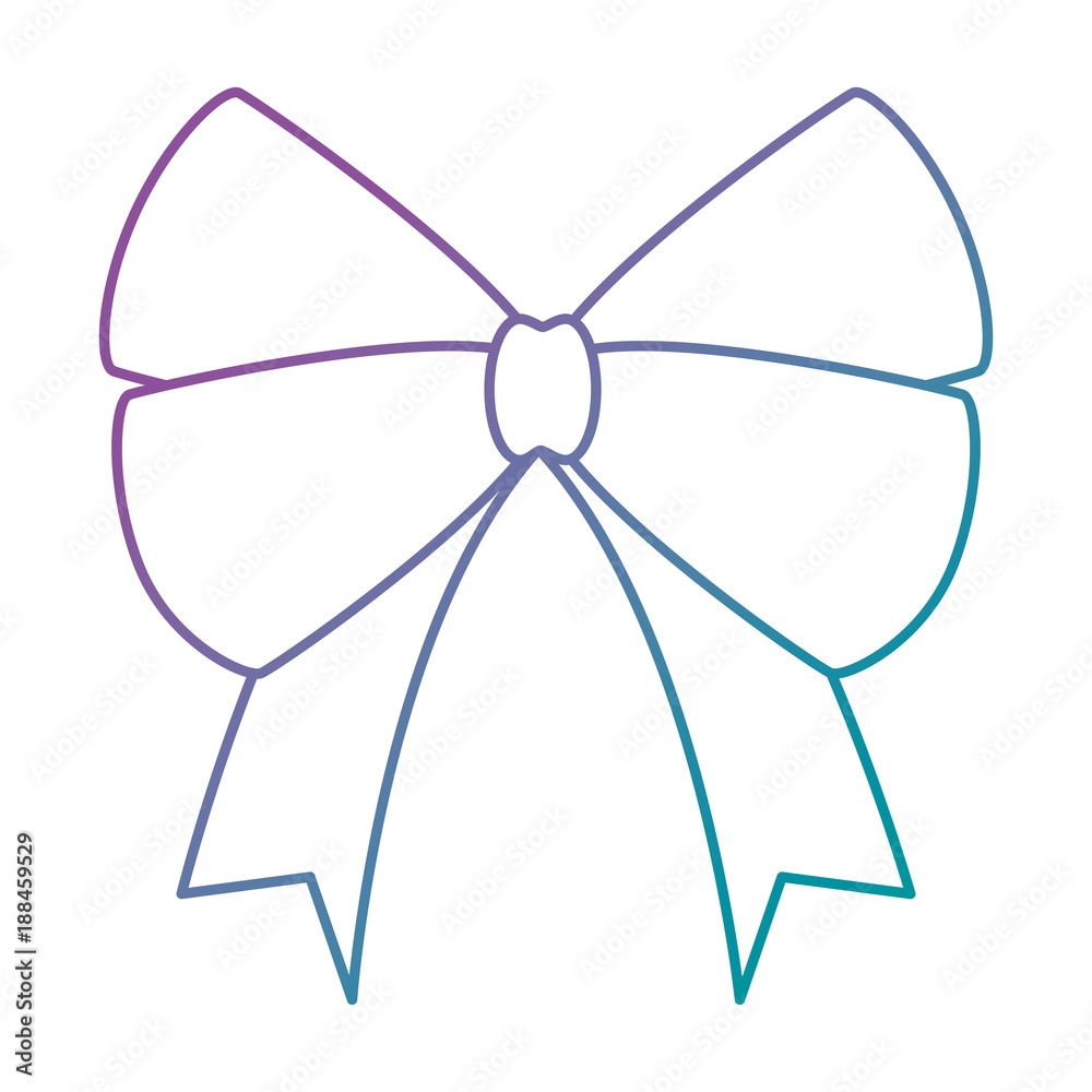cute bowntie ribbon icon vector illustration design