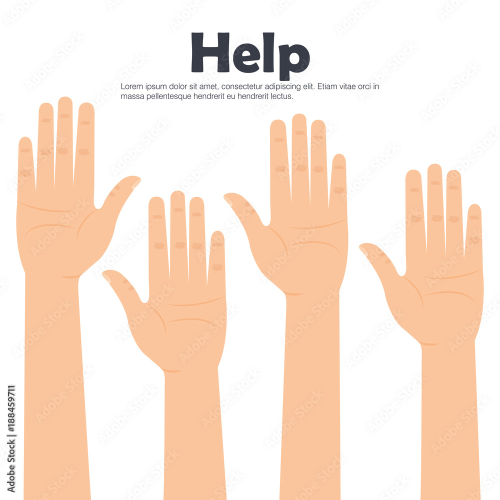 hands people help icon vector illustration design