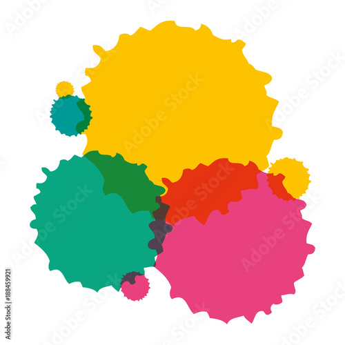 watercolor circles collection stains set splashes vector illustration