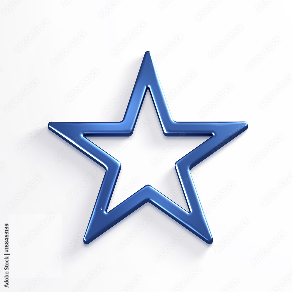 Star. 3D Rendering Illustration