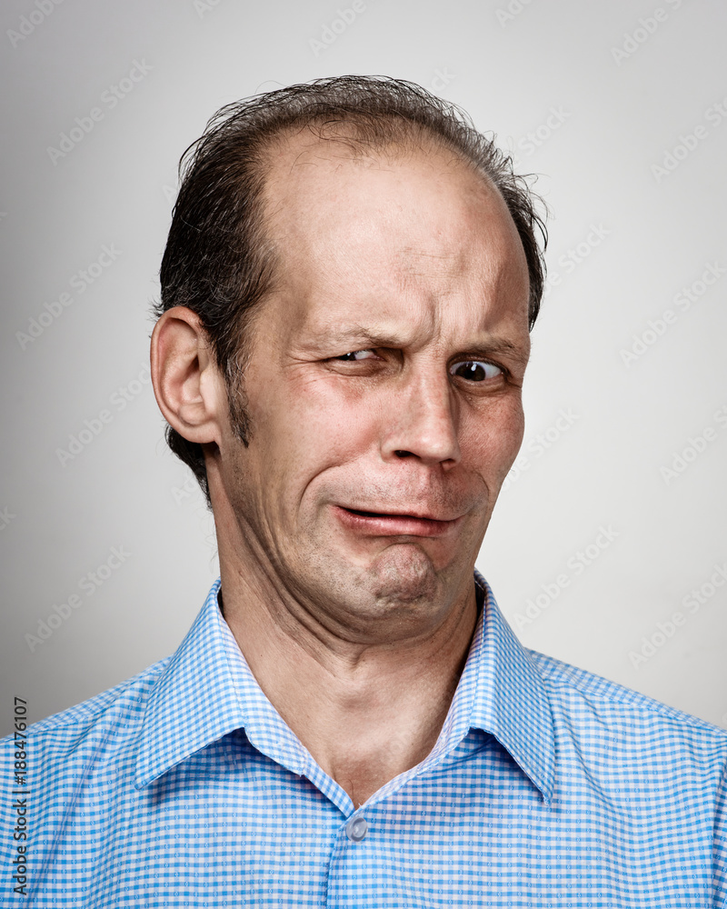 Fototapeta premium Man showing disgust