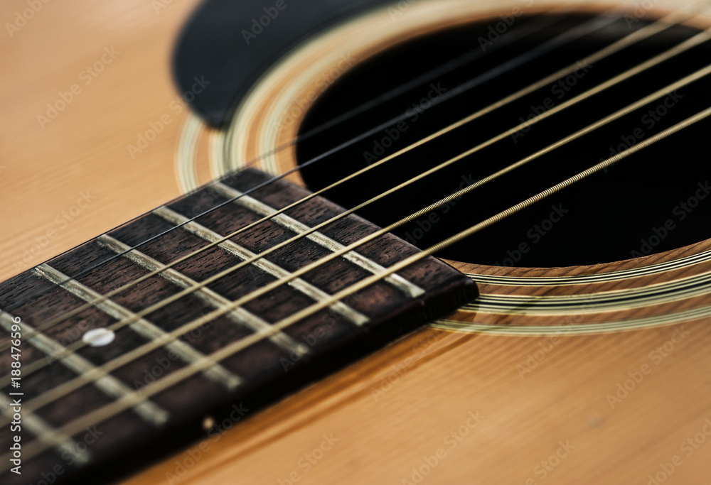 Fototapeta premium Closeup of guitar strings