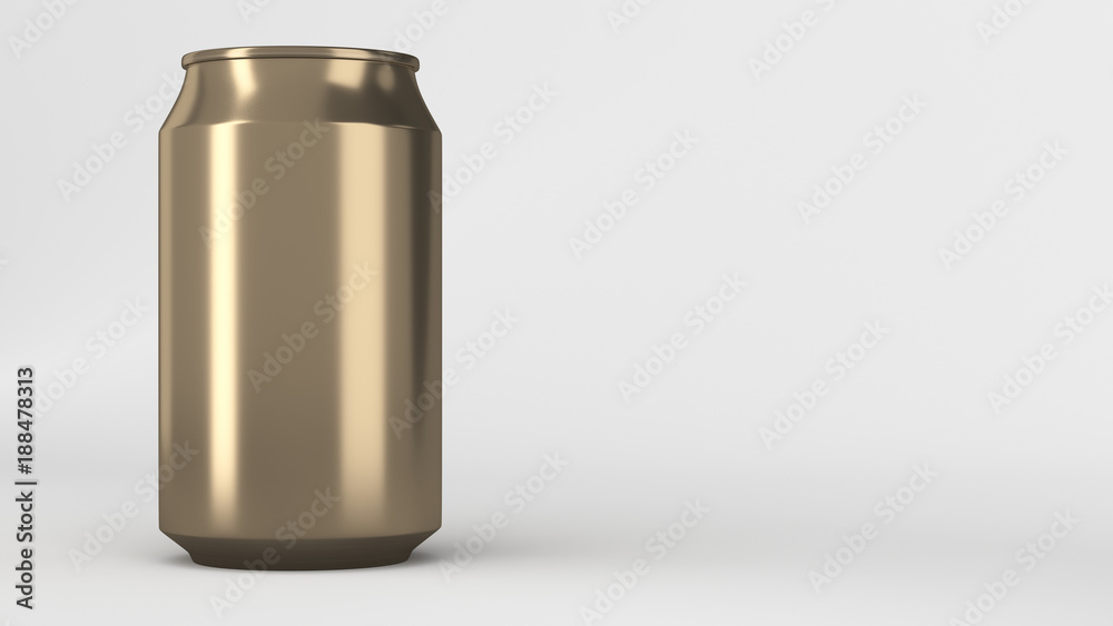 Blank small gold aluminium soda can mockup Blank small gold aluminium soda can mockup
