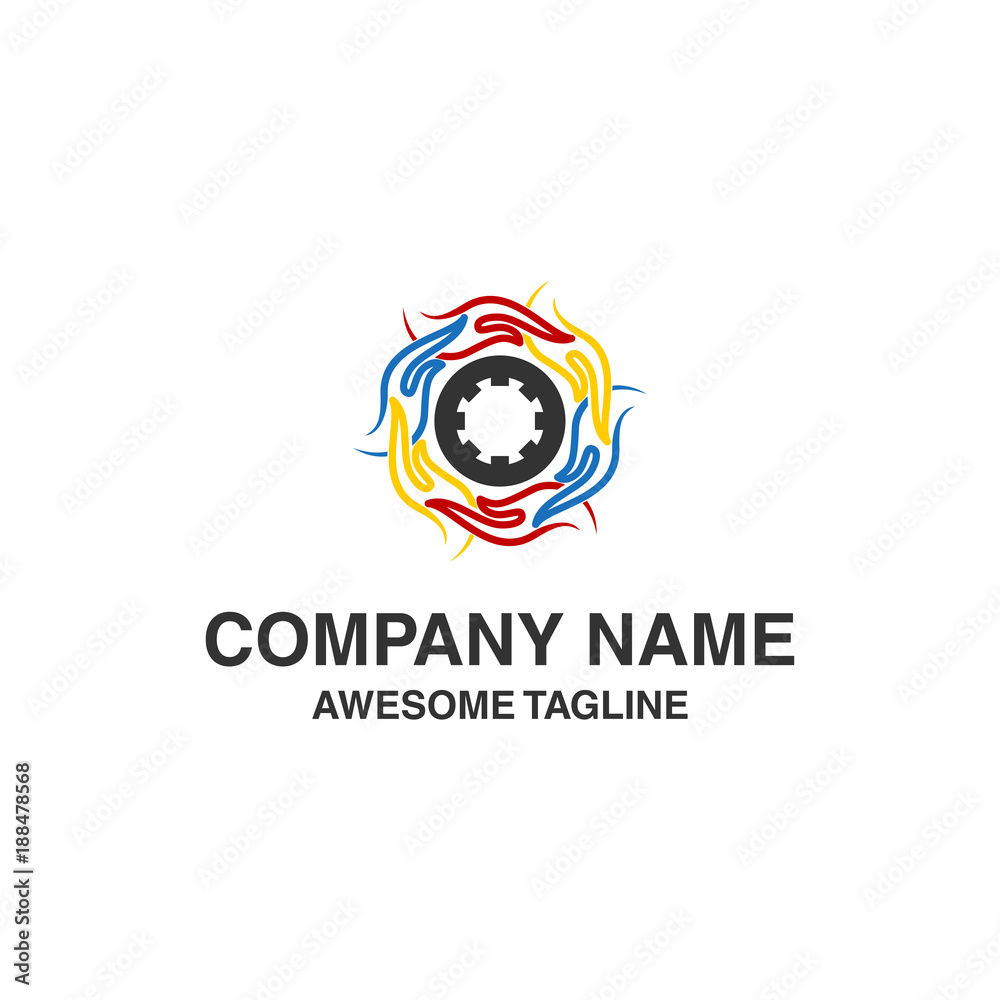 gear hand care digital technology logo