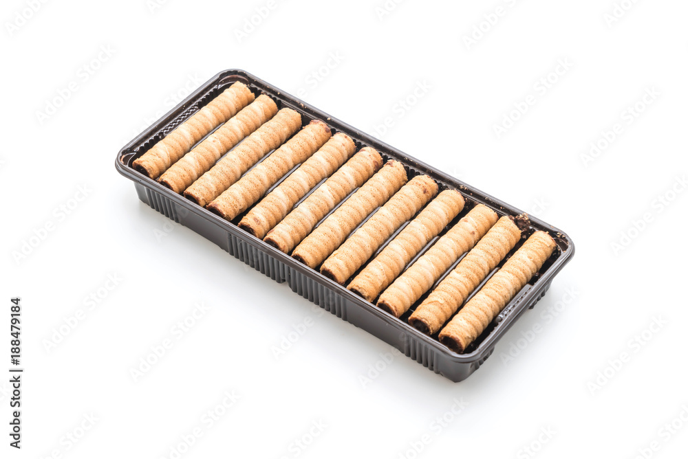 rolled wafer filled with cocoa cream rolled wafer filled with cocoa cream