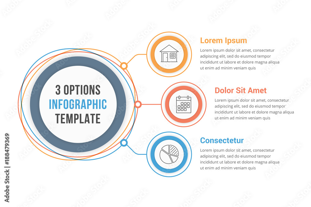 Obraz premium Three Steps Infographics