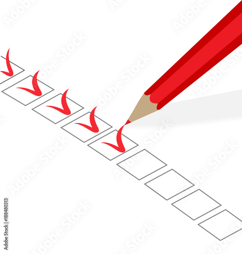 Organized checklist vector