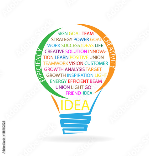 Light bulb motivation, success, creativity vector