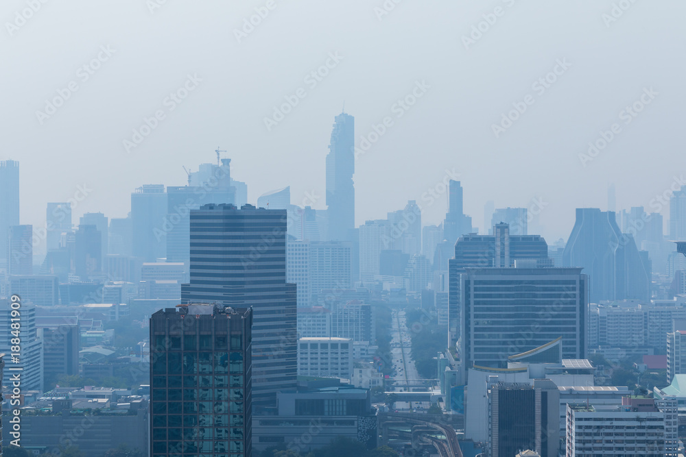 Fototapeta premium Blue tone of Cityscape