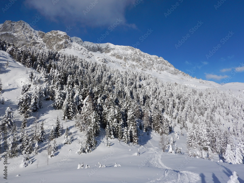 beautiful winter landscape in the alps beautiful winter landscape in the alps