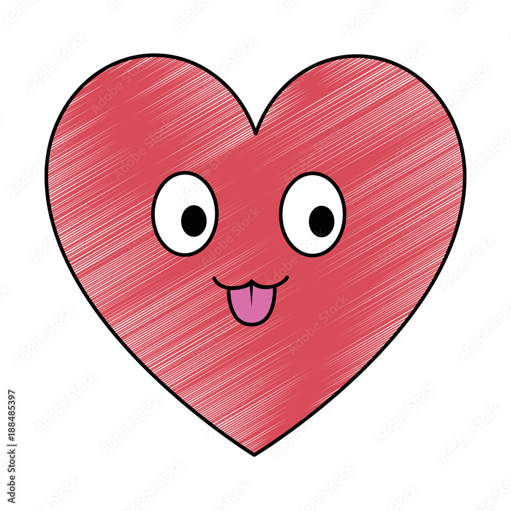 cute heart kawaii character vector illustration design cute heart kawaii character vector illustration design