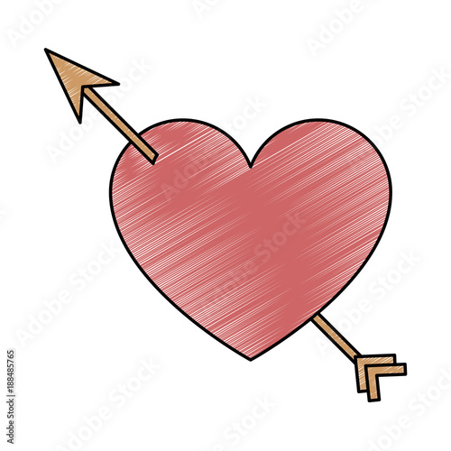 heart with arrow icon vector illustration design