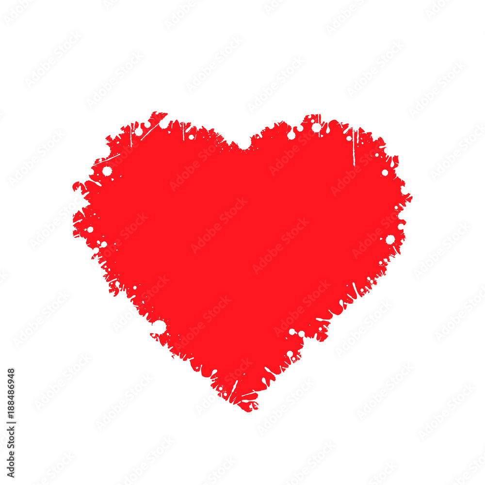 Heart vector icon, Love symbol. Valentine's Day sign, emblem isolated on white background, Flat style for graphic and web design, logo.