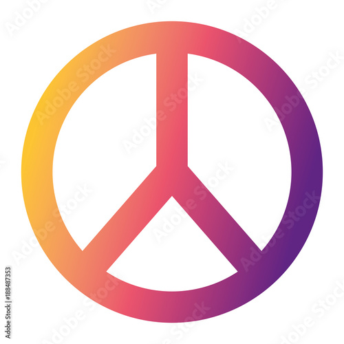 peace and love symbol vector illustration