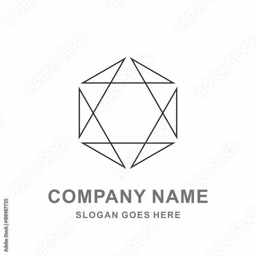 Geometric Triangle Hexagon Cube Space Box Architecture Interior Construction Business Company Stock Vector Logo Design Template 