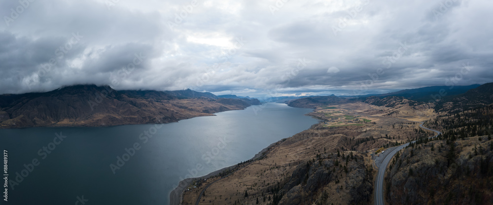 Scenic Route Aerial Picture. Taken in the Interior of British Columbia, Canada.