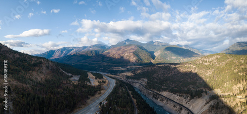 Scenic Route Aerial Picture. Taken in the interior of British Columbia, Canada.