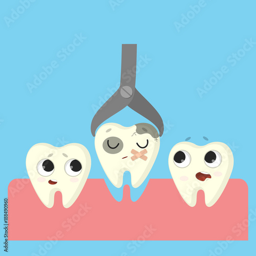 Bad tooth removing.
