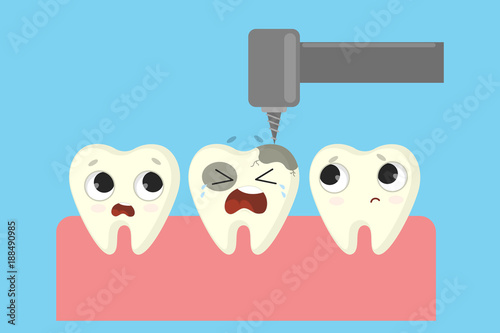 Bad tooth repairing.