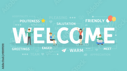 Welcome concept illustration.
