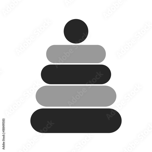 Children pyramid. Toy for child development, designer or crafts. Flat icon, object. Vector