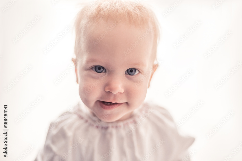 Cute sweet little tiny with a blond hair Cute sweet little tiny with a blond hair