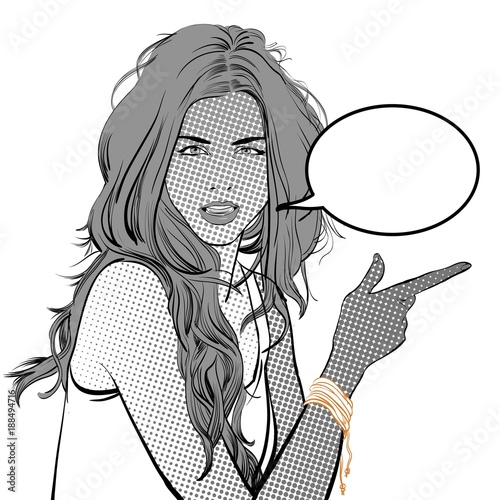 Demanding woman. Demanding girl. Girl looking questioningly.
