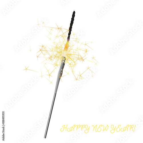 Bright bengal light on isolated background