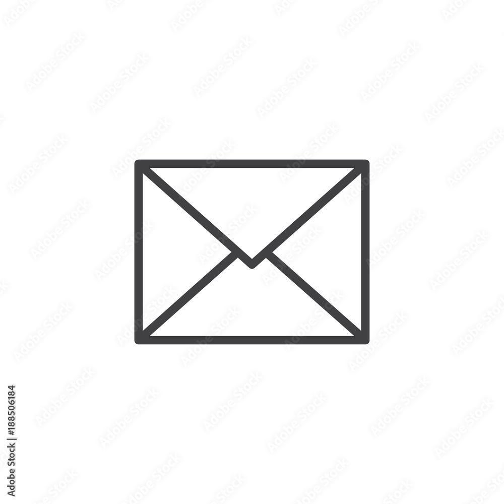 Mail envelope line icon, outline vector sign, linear style pictogram isolated on white. Message symbol, logo illustration. Editable stroke Mail envelope line icon, outline vector sign, linear style pictogram isolated on white. Message symbol, logo illustration. Editable stroke