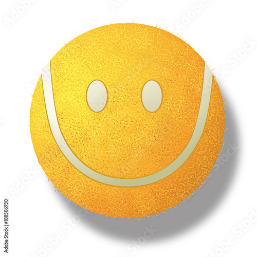 tennis - balle de tennis - sourire - sport - symbole, gagner - champion - concept - succès - réussite