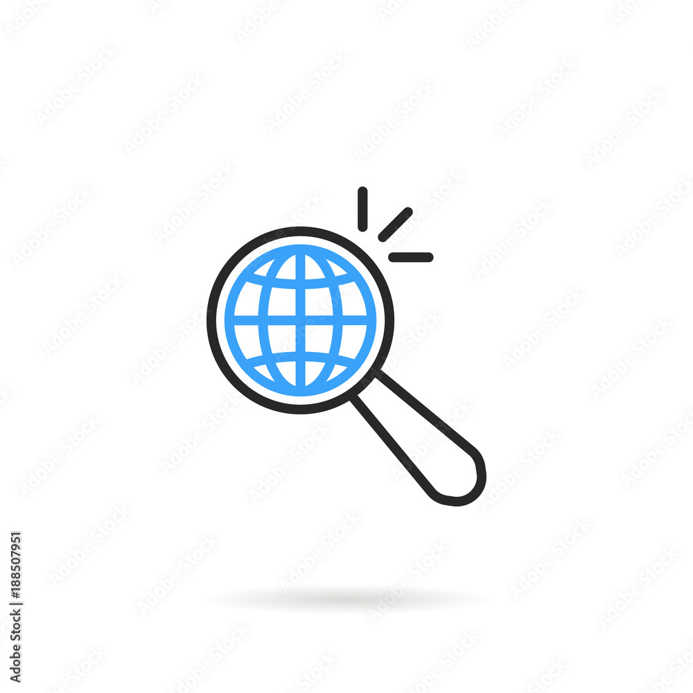 global search like thin line magnifying glass global search like thin line magnifying glass