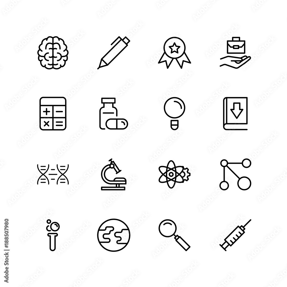 Fototapeta premium Flat icon set