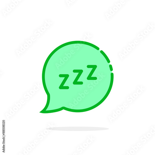 zzz logo like green cartoon speech bubble