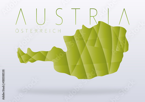 Österreichische Landkarte Polygon Grafik