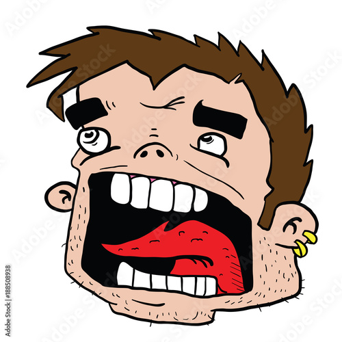 screaming head